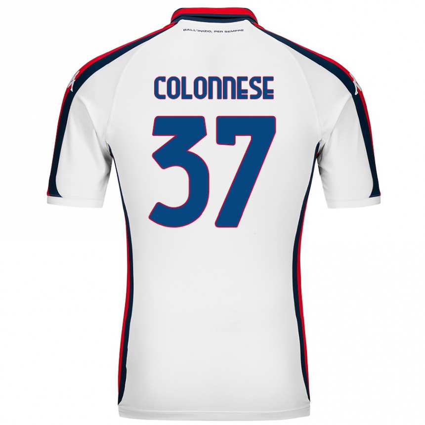 גברים כדורגל Lorenzo Colonnese #37 לָבָן הרחק ג'רזי 2024/25