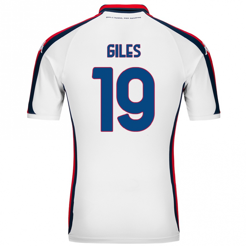גברים כדורגל Heidi Giles #19 לָבָן הרחק ג'רזי 2024/25