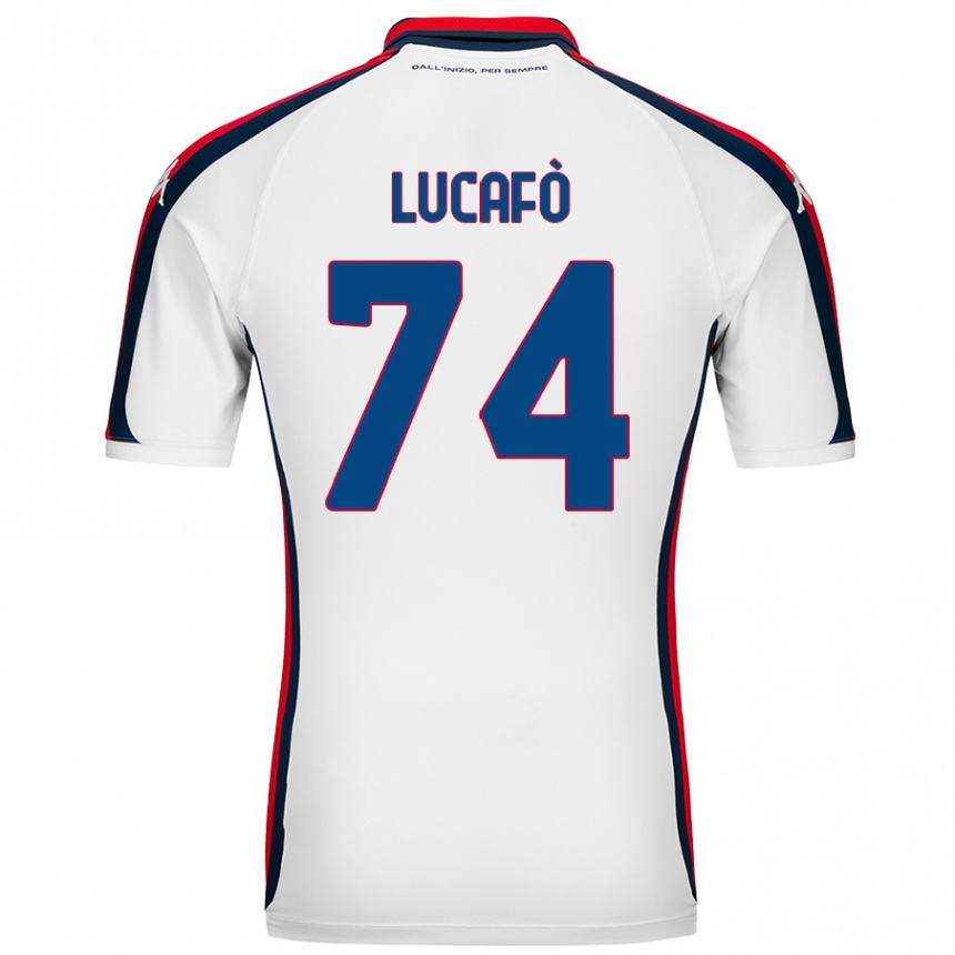 גברים כדורגל Sara Lucafò #74 לָבָן הרחק ג'רזי 2024/25