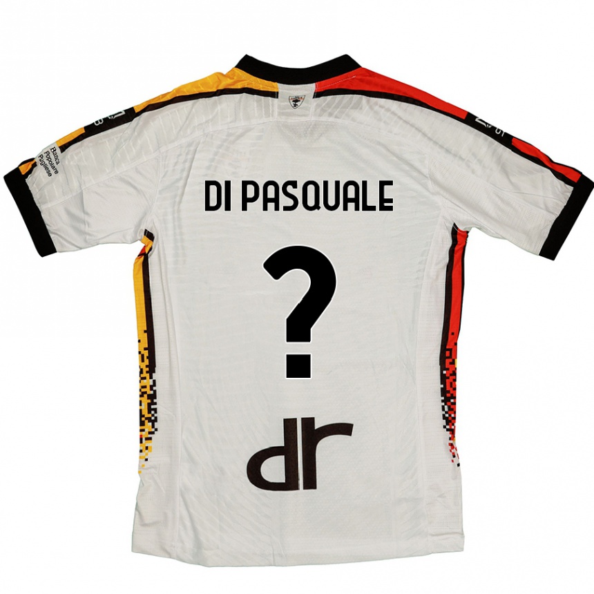 גברים כדורגל Alessandro Di Pasquale #0 לבן שחור הרחק ג'רזי 2024/25