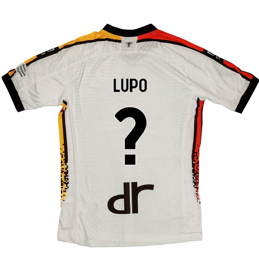גברים כדורגל Christian Lupo #0 לבן שחור הרחק ג'רזי 2024/25