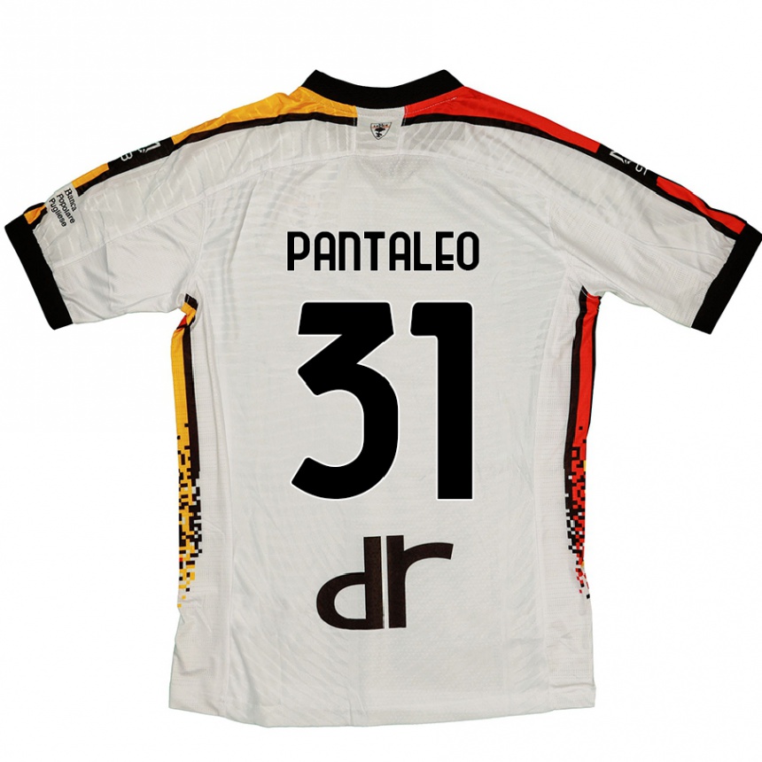 גברים כדורגל Dario Pantaleo #31 לבן שחור הרחק ג'רזי 2024/25