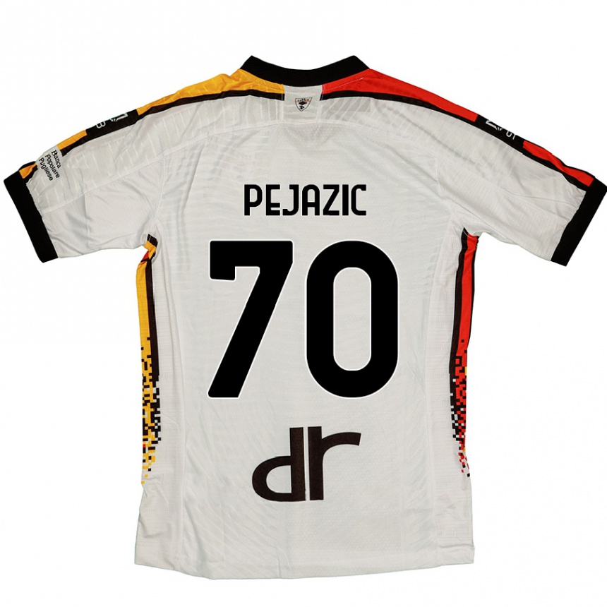 גברים כדורגל Mario Pejazic #70 לבן שחור הרחק ג'רזי 2024/25