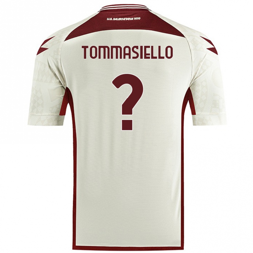 גברים כדורגל Francesco Tommasiello #0 צבע שמנת הרחק ג'רזי 2024/25