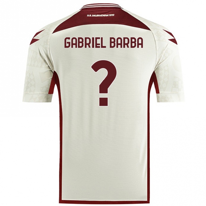 גברים כדורגל Luigi Gabriel Barba #0 צבע שמנת הרחק ג'רזי 2024/25
