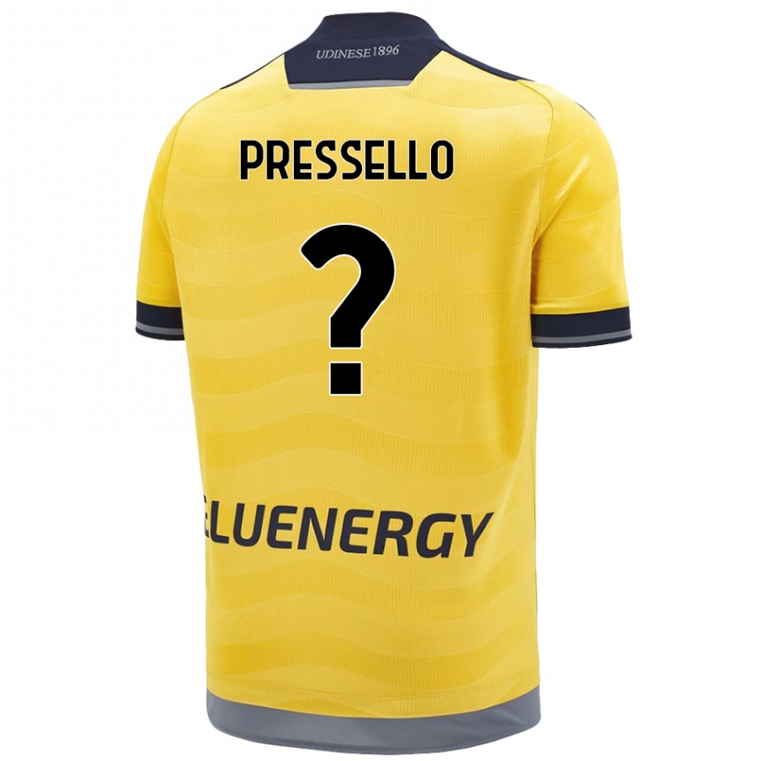 גברים כדורגל Matteo Pressello #0 זָהוּב הרחק ג'רזי 2024/25