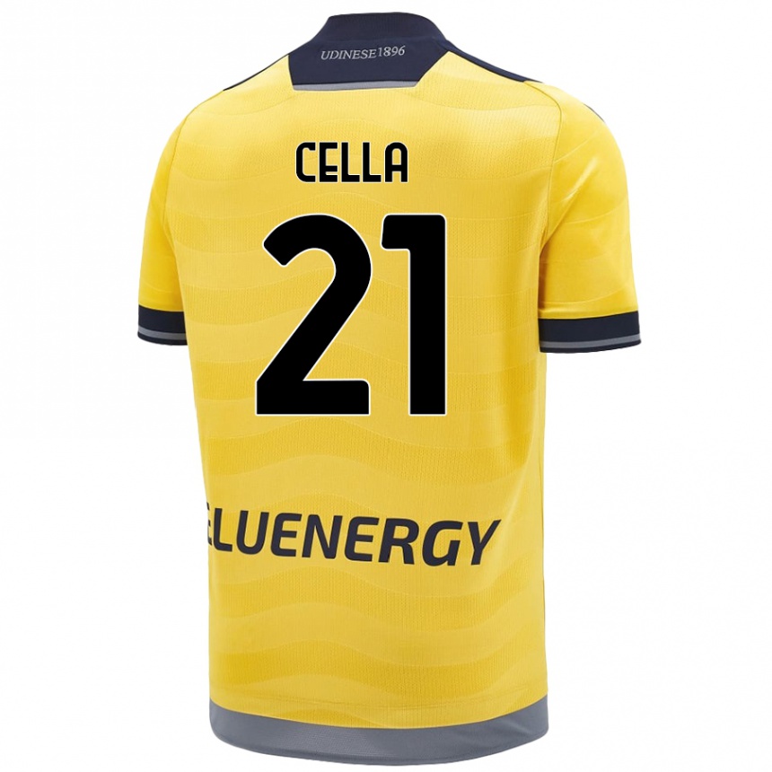 גברים כדורגל Leonardo Cella #21 זָהוּב הרחק ג'רזי 2024/25