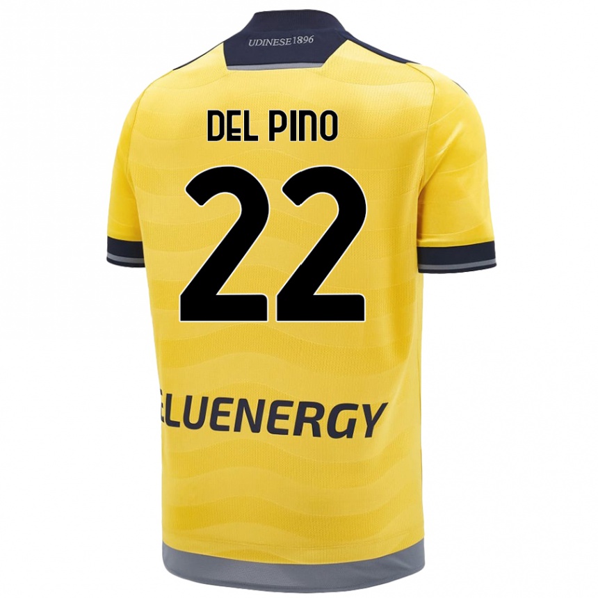 גברים כדורגל Lorenzo Del Pino #22 זָהוּב הרחק ג'רזי 2024/25