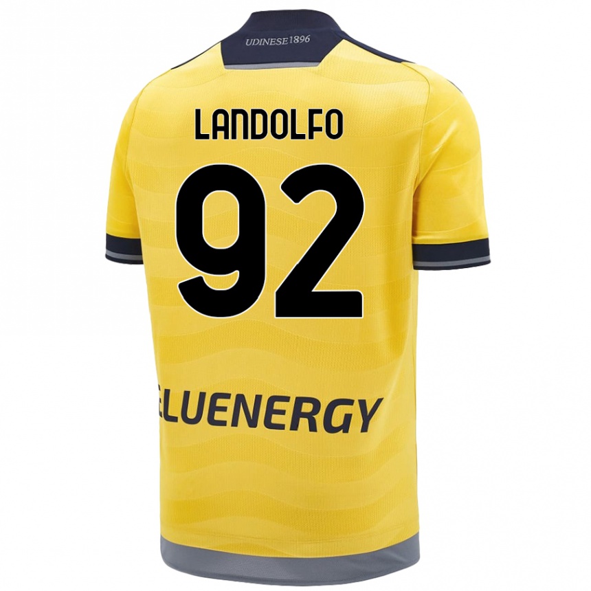 גברים כדורגל Tommaso Landolfo #92 זָהוּב הרחק ג'רזי 2024/25