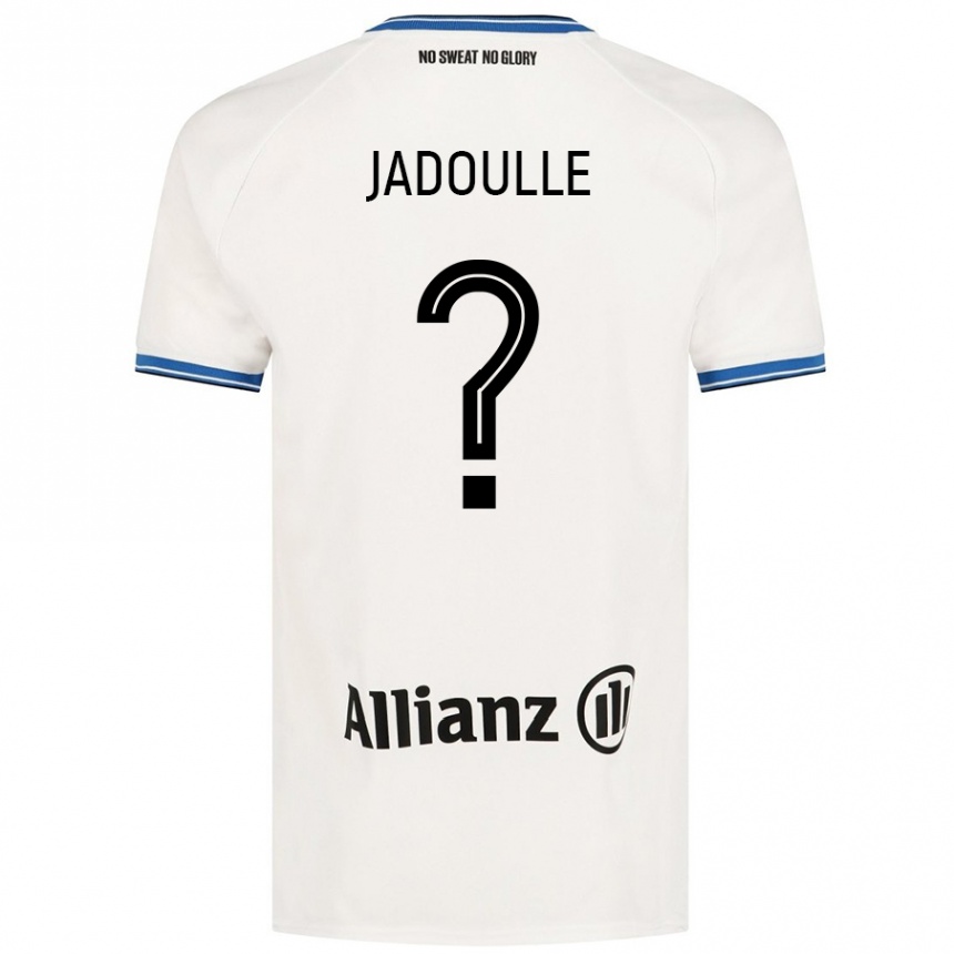 גברים כדורגל Romane Jadoulle #0 לָבָן הרחק ג'רזי 2024/25