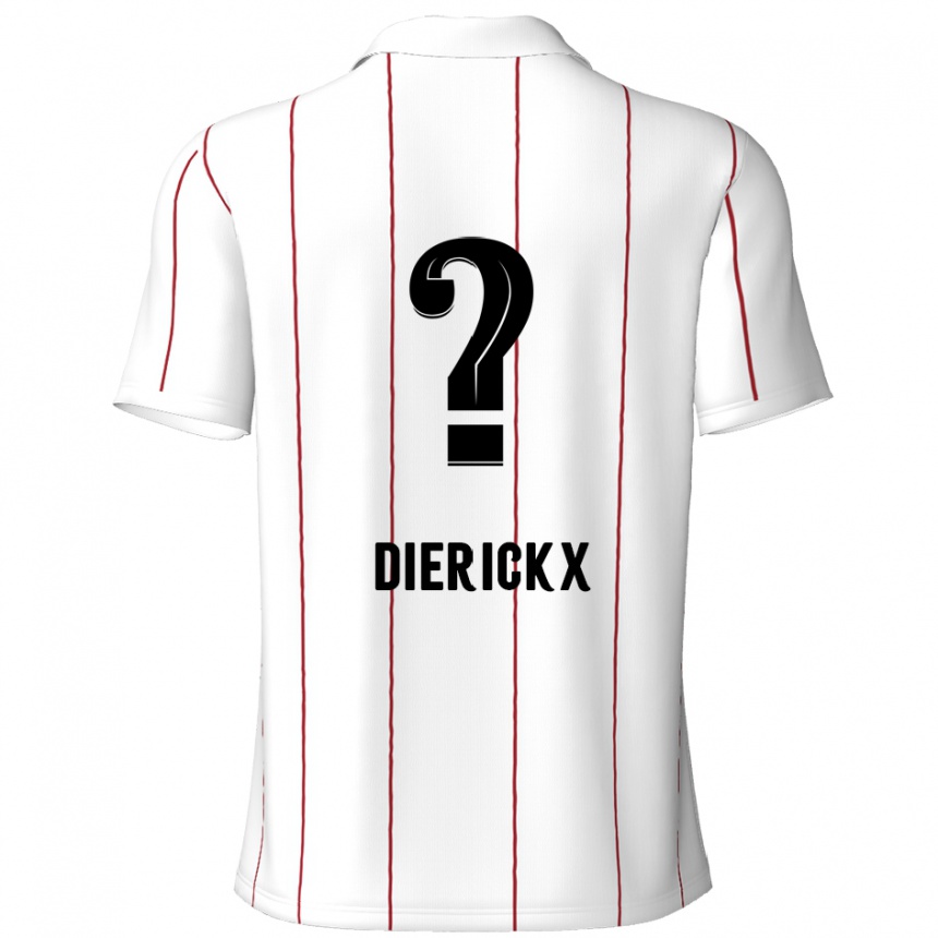 גברים כדורגל Xander Dierickx #0 לבן שחור הרחק ג'רזי 2024/25
