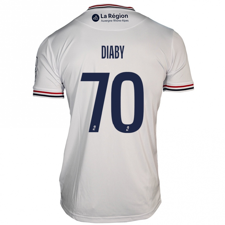 גברים כדורגל Yadaly Diaby #70 לָבָן הרחק ג'רזי 2024/25