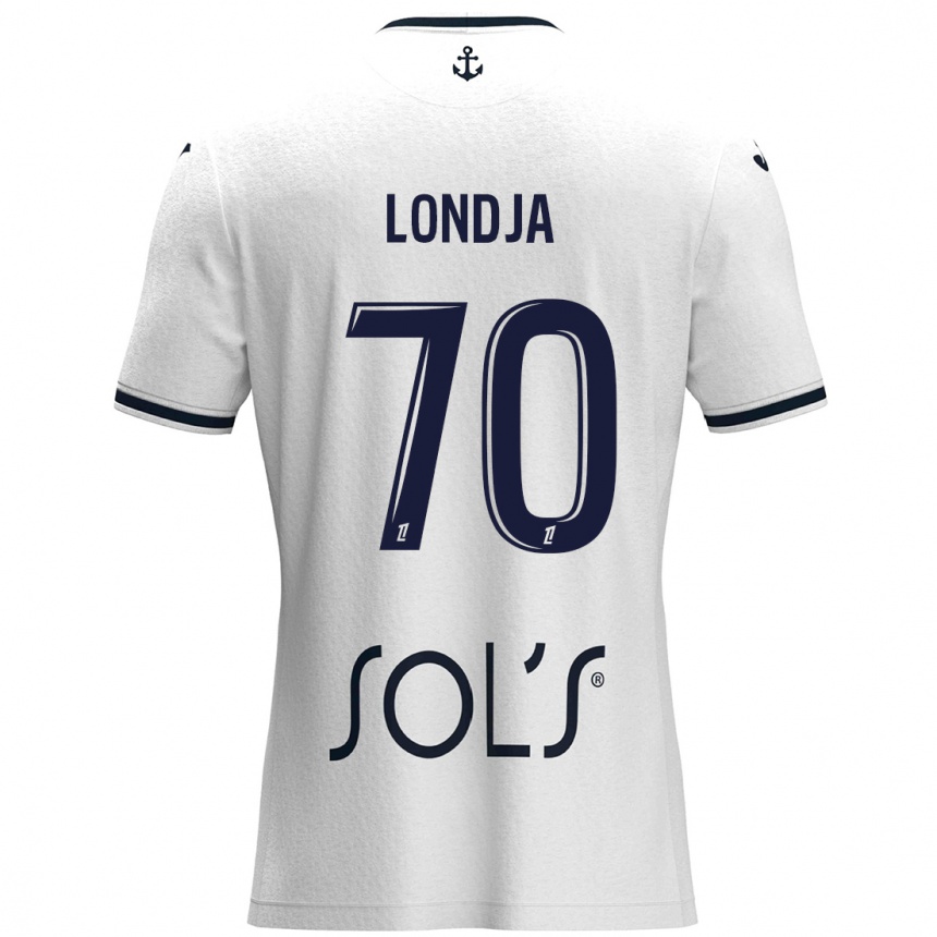 גברים כדורגל Ruben Londja #70 לבן כחול כהה הרחק ג'רזי 2024/25