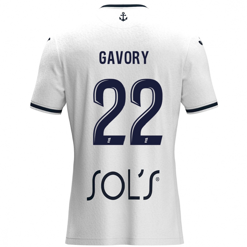 גברים כדורגל Christy Gavory #22 לבן כחול כהה הרחק ג'רזי 2024/25