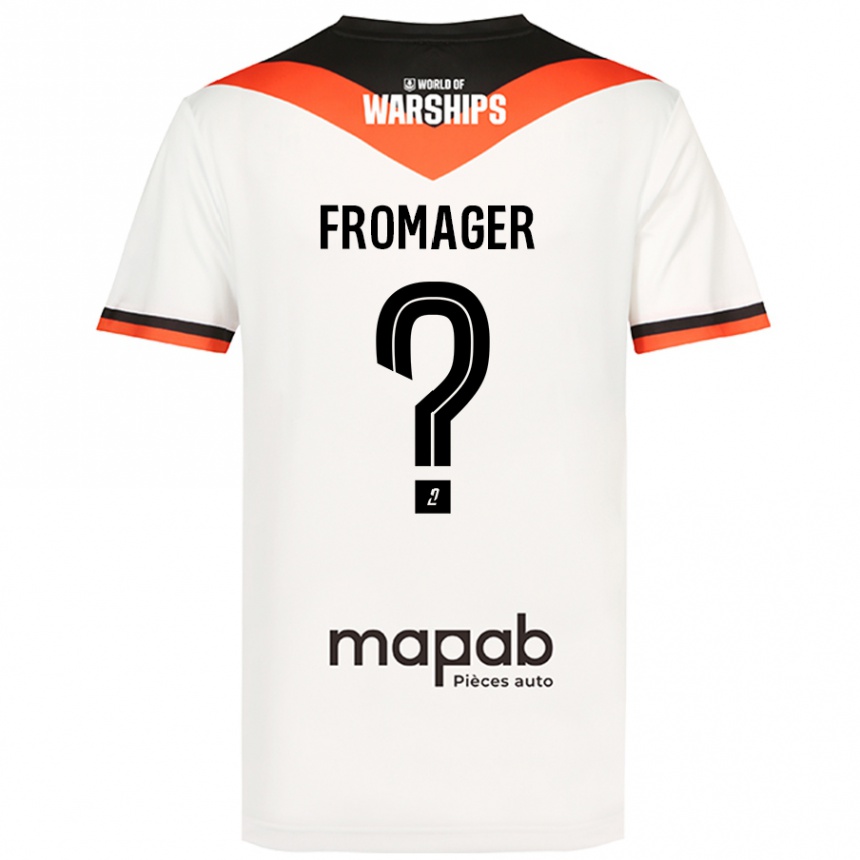 גברים כדורגל Côme Fromager #0 לָבָן הרחק ג'רזי 2024/25