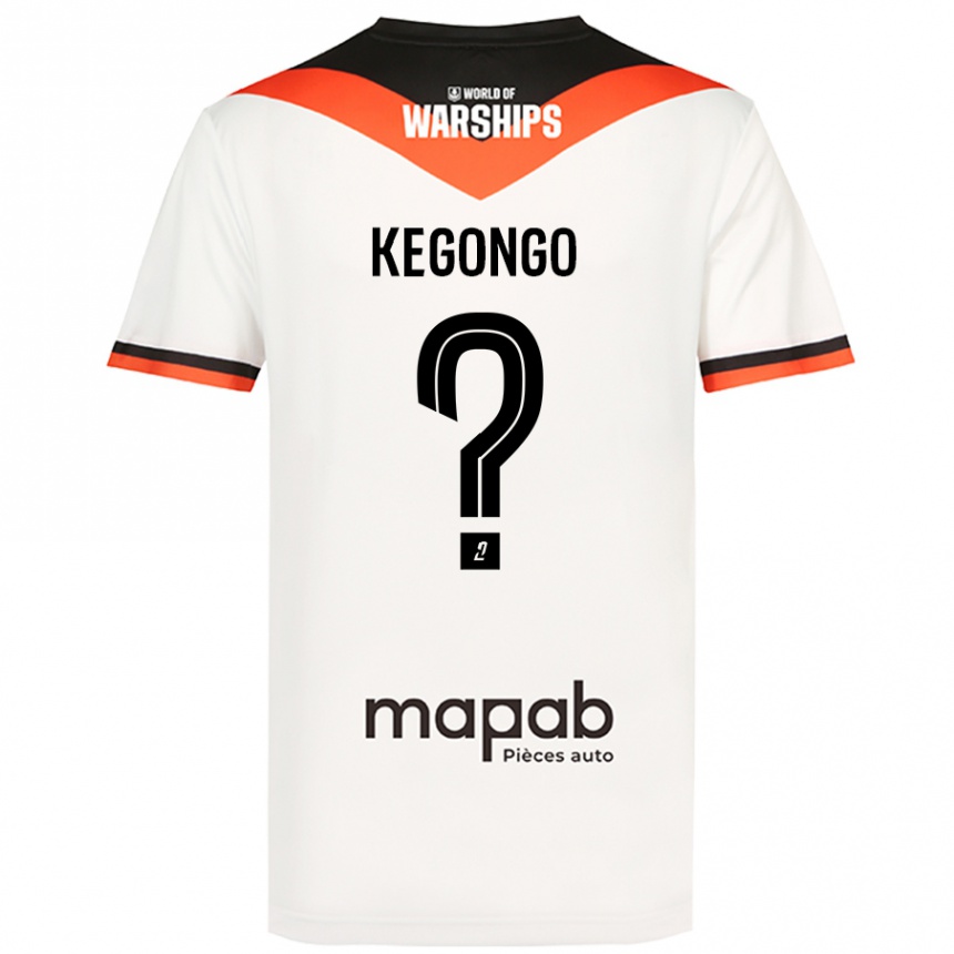 גברים כדורגל Clarence Kegongo #0 לָבָן הרחק ג'רזי 2024/25