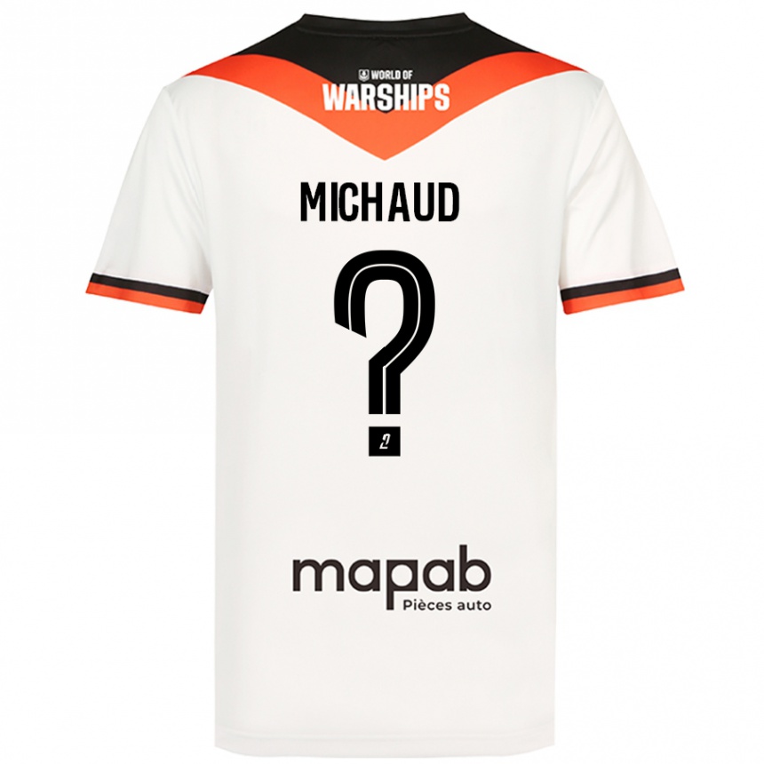 גברים כדורגל Etan Michaud #0 לָבָן הרחק ג'רזי 2024/25