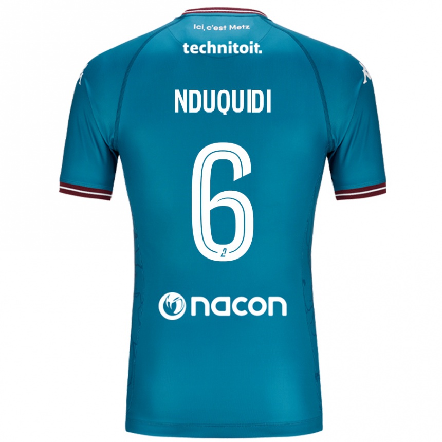גברים כדורגל Joseph Nduquidi #6 בלו בנזין הרחק ג'רזי 2024/25