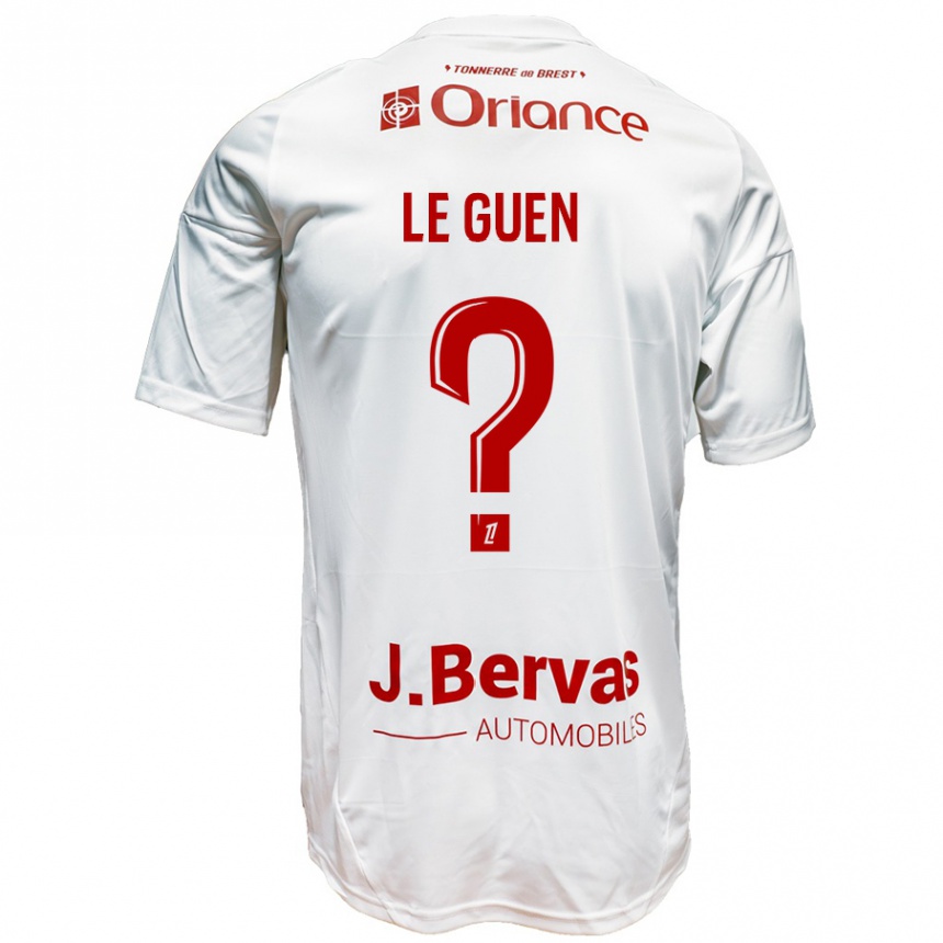 גברים כדורגל Raphaël Le Guen #0 לבן אדום הרחק ג'רזי 2024/25