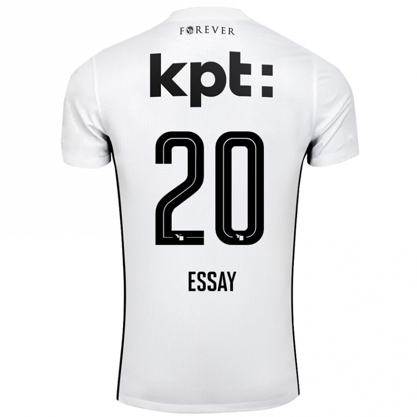 גברים כדורגל Perceval Essay #20 לבן שחור הרחק ג'רזי 2024/25
