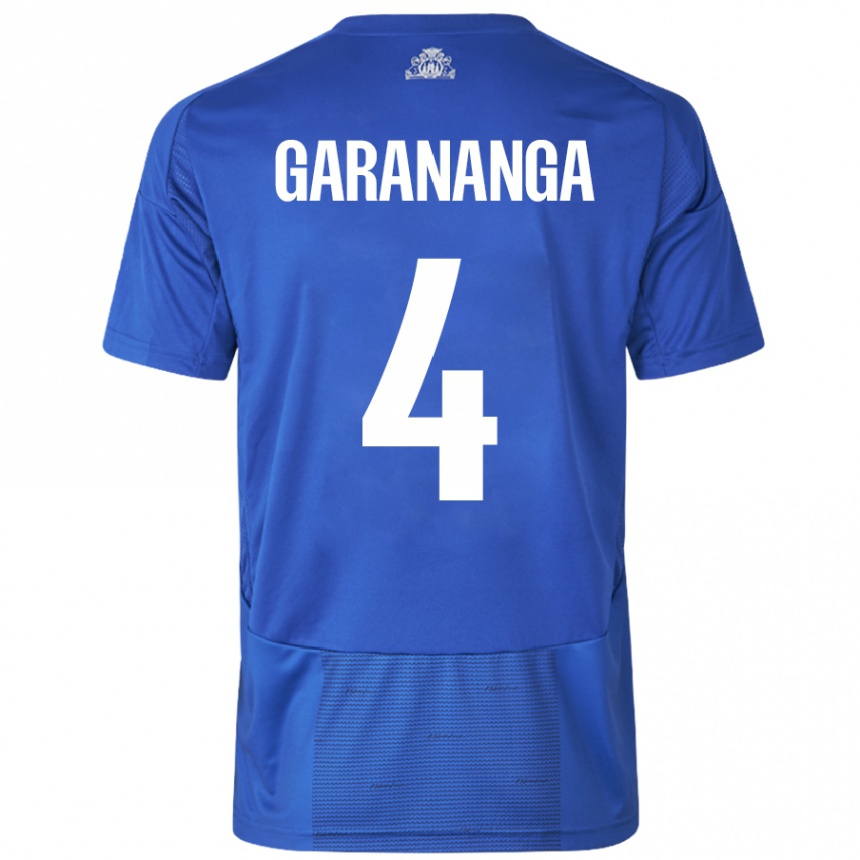 גברים כדורגל Munashe Garananga #4 כחול לבן הרחק ג'רזי 2024/25