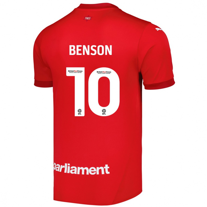 נשים כדורגל Josh Benson #10 אָדוֹם ג'רזי ביתית 2024/25
