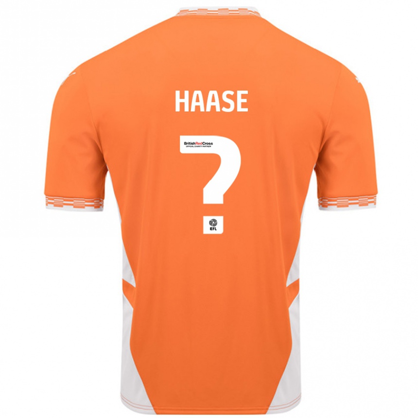 נשים כדורגל Ally Haase #0 כתום לבן ג'רזי ביתית 2024/25