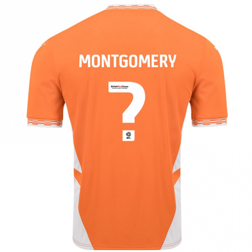 נשים כדורגל Aleysha Montgomery #0 כתום לבן ג'רזי ביתית 2024/25