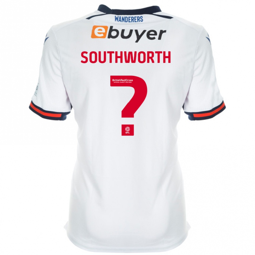 נשים כדורגל Ellie Southworth #0 לָבָן ג'רזי ביתית 2024/25