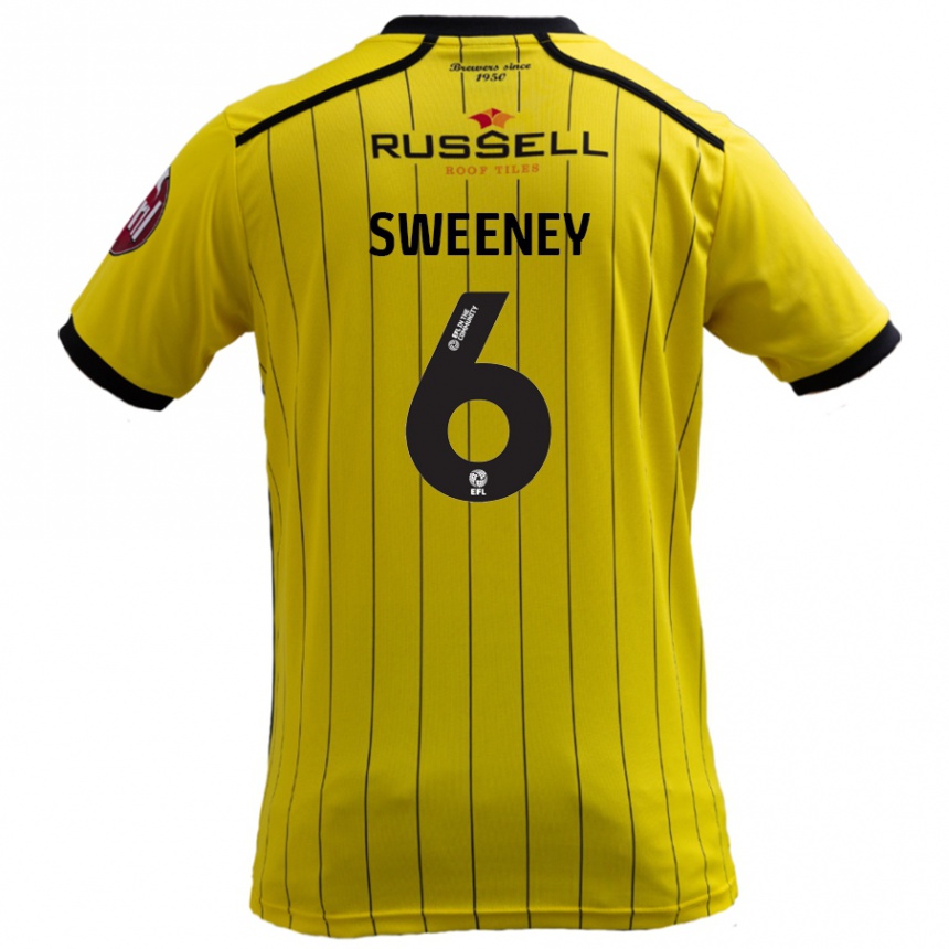 נשים כדורגל Ryan Sweeney #6 צָהוֹב ג'רזי ביתית 2024/25