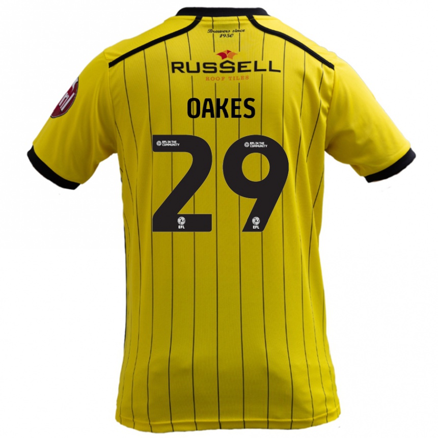 נשים כדורגל Toby Oakes #29 צָהוֹב ג'רזי ביתית 2024/25
