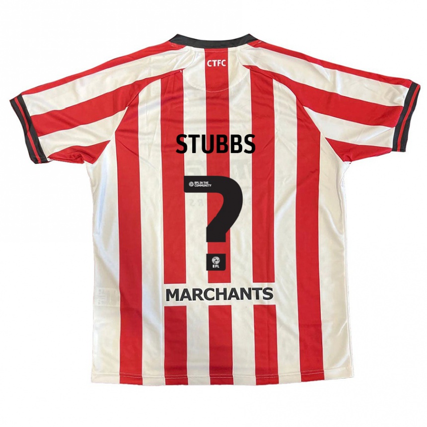 נשים כדורגל Sam Stubbs #0 אדום לבן ג'רזי ביתית 2024/25
