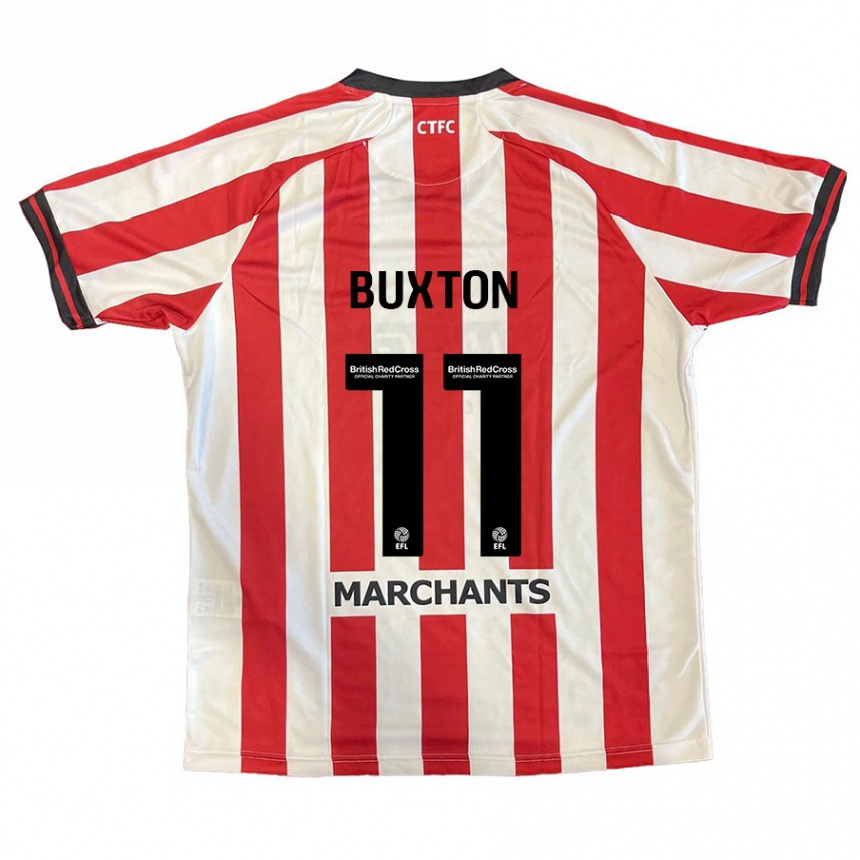נשים כדורגל Charlotte Buxton #11 אדום לבן ג'רזי ביתית 2024/25
