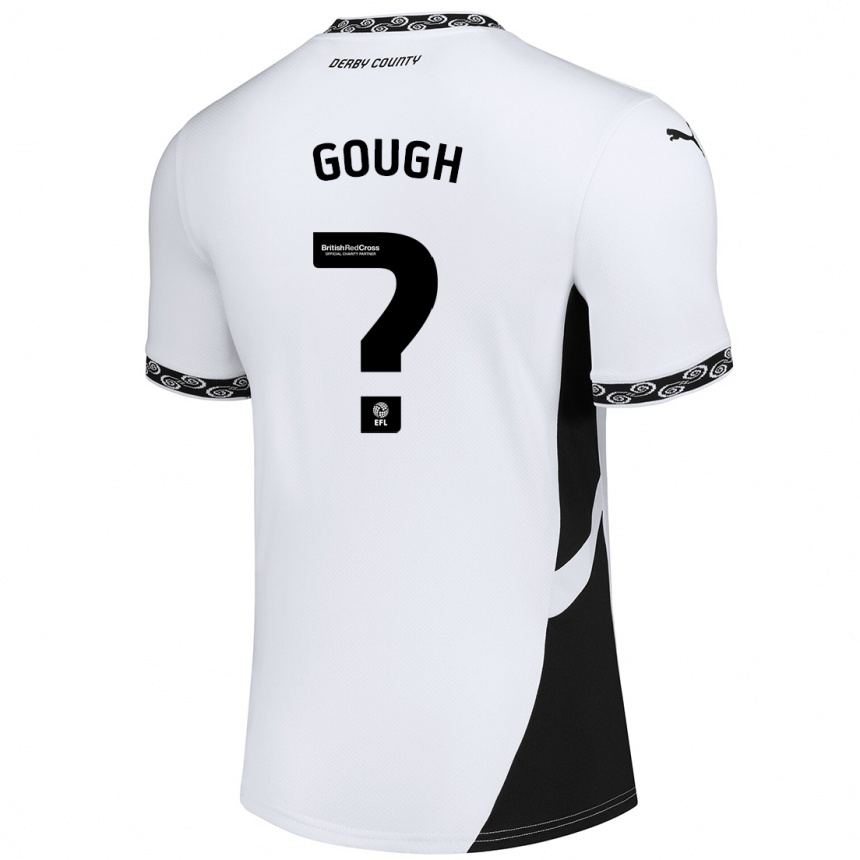 נשים כדורגל Billy Gough #0 לבן שחור ג'רזי ביתית 2024/25