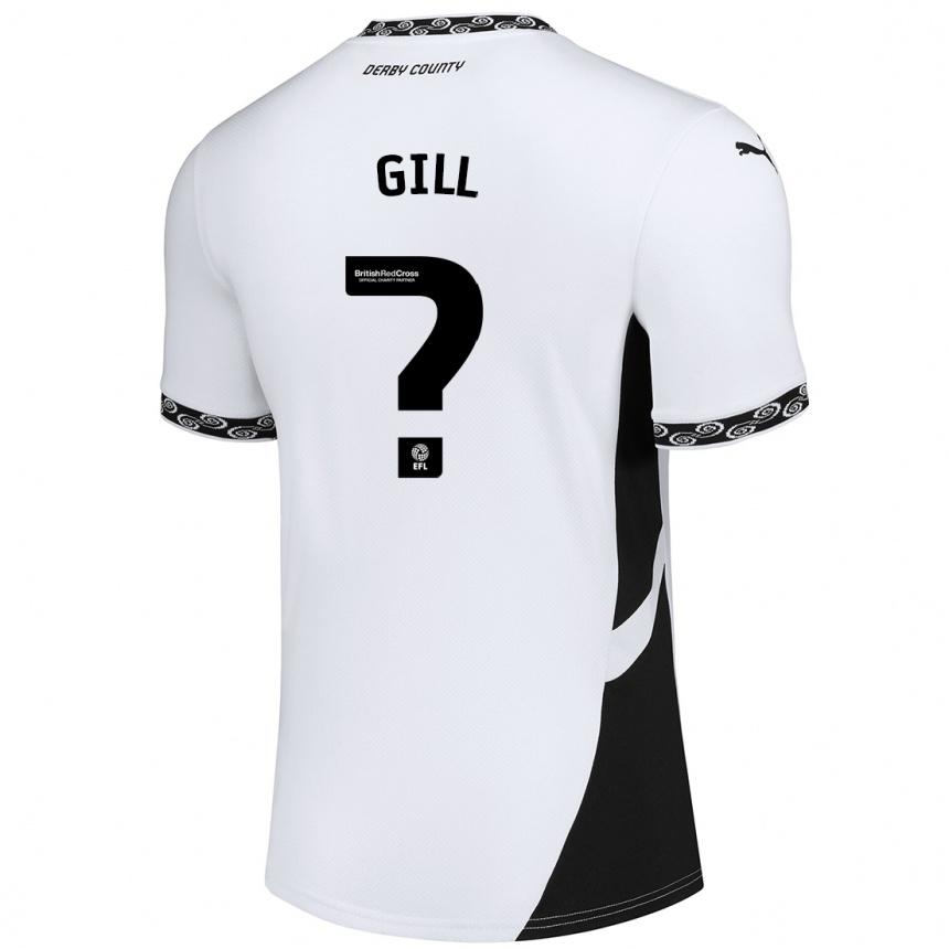 נשים כדורגל Tristan Gill #0 לבן שחור ג'רזי ביתית 2024/25