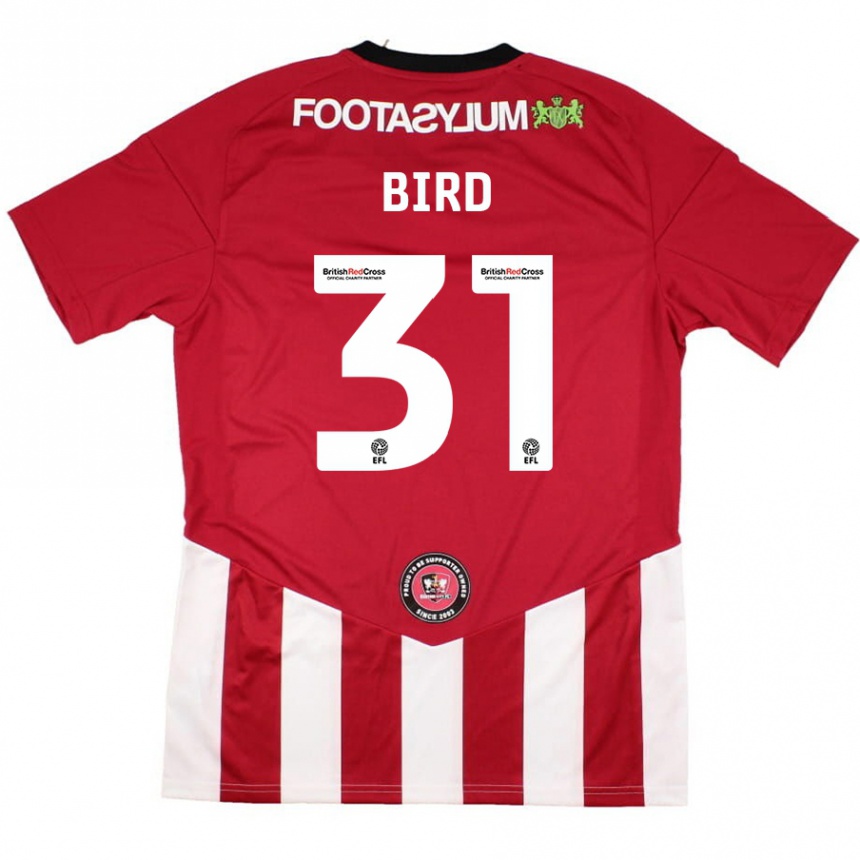 נשים כדורגל Jay Bird #31 אדום לבן ג'רזי ביתית 2024/25