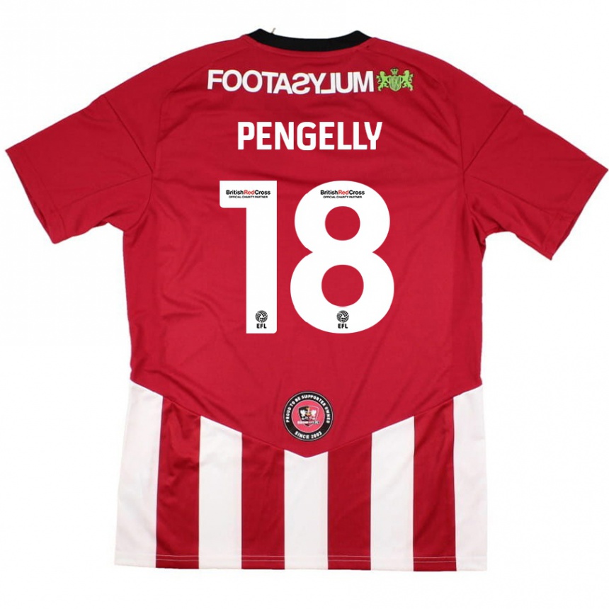 נשים כדורגל Connie Pengelly #18 אדום לבן ג'רזי ביתית 2024/25