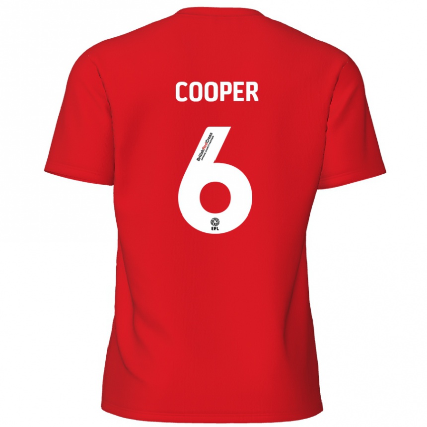 נשים כדורגל Brandon Cooper #6 אָדוֹם ג'רזי ביתית 2024/25