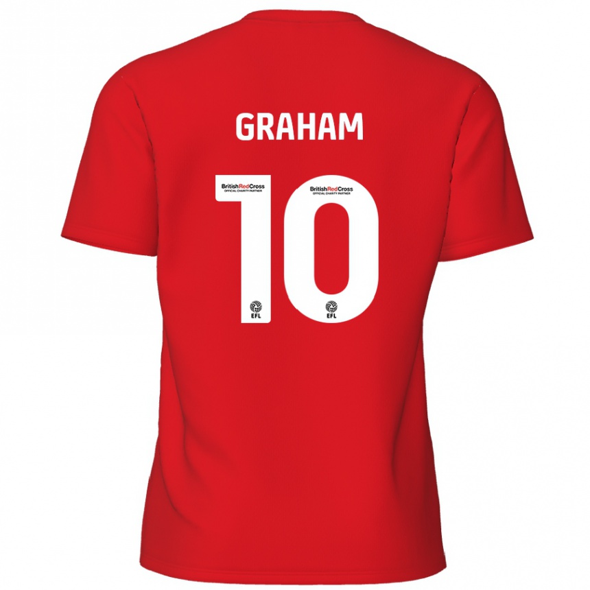 נשים כדורגל Jordan Graham #10 אָדוֹם ג'רזי ביתית 2024/25