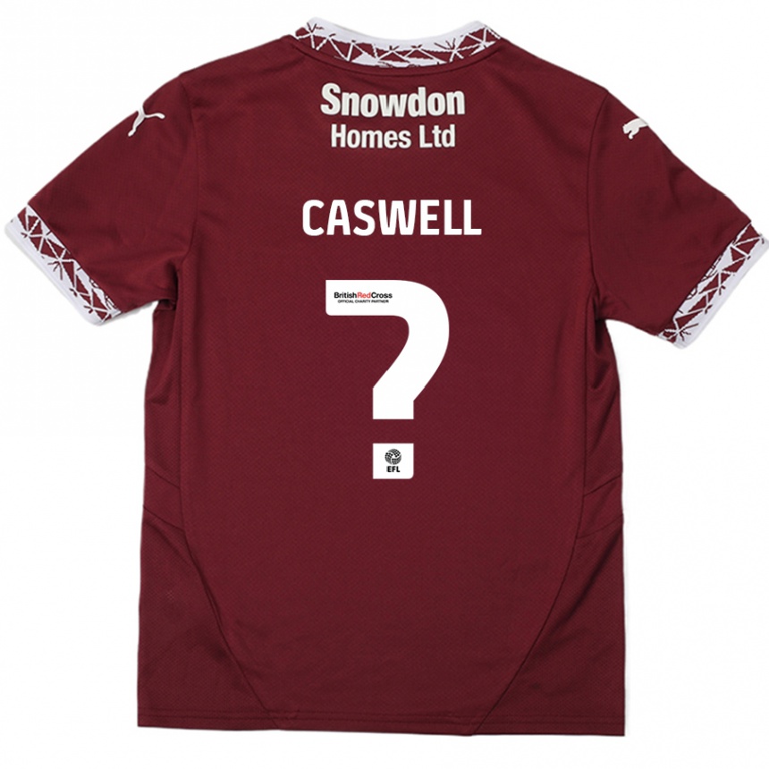 נשים כדורגל Jordan Caswell #0 בורדו ג'רזי ביתית 2024/25