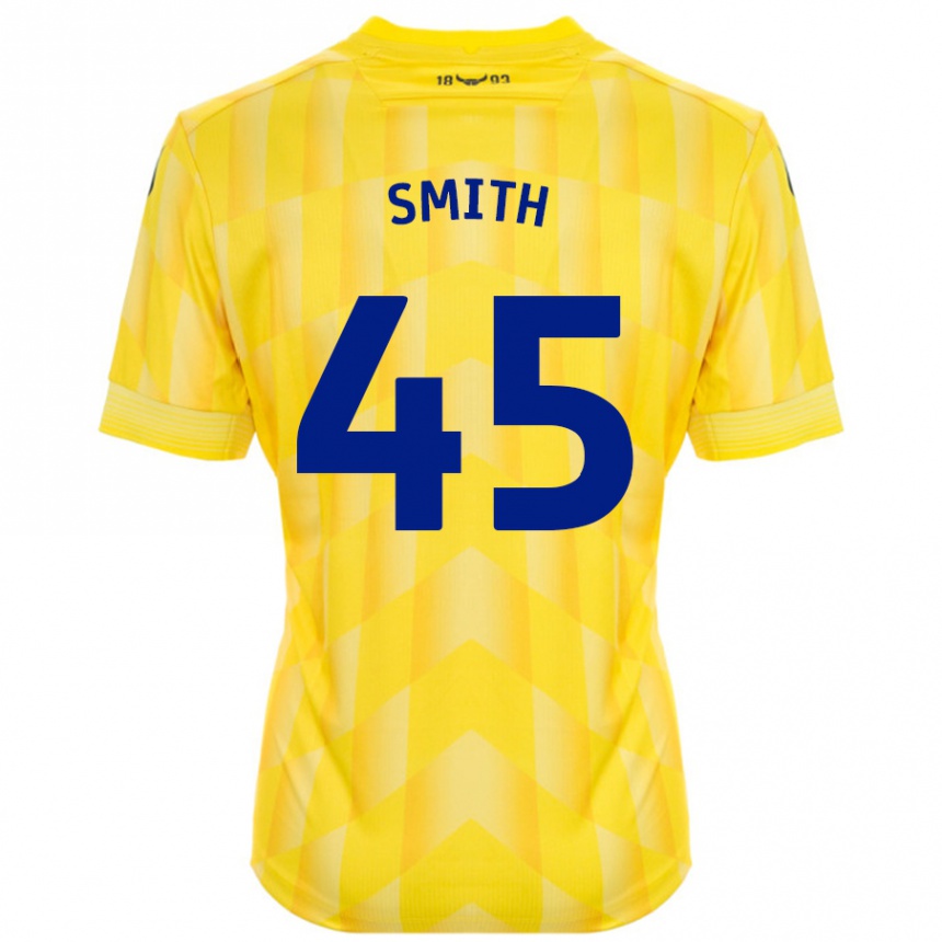 נשים כדורגל Max Smith #45 צָהוֹב ג'רזי ביתית 2024/25