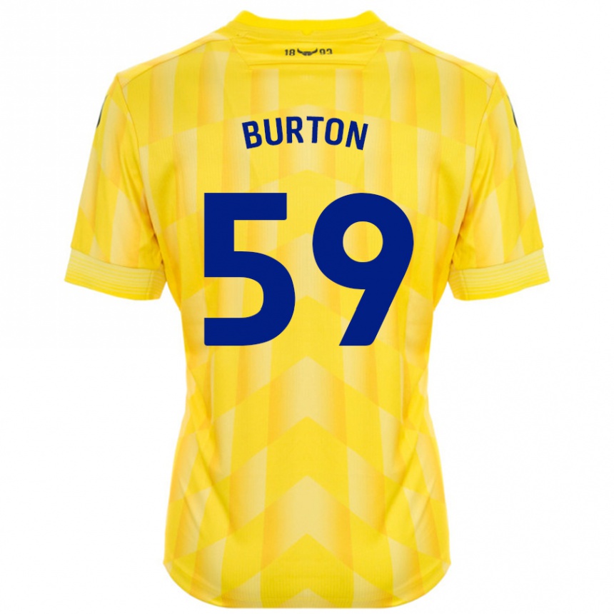 נשים כדורגל Kasway Burton #59 צָהוֹב ג'רזי ביתית 2024/25