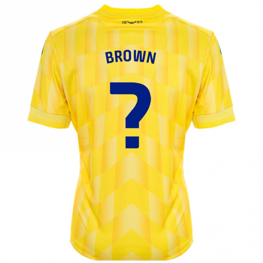 נשים כדורגל Georgia Brown #0 צָהוֹב ג'רזי ביתית 2024/25