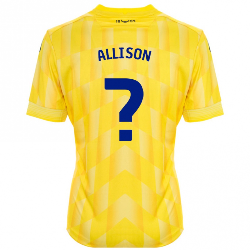 נשים כדורגל Lauren Allison #0 צָהוֹב ג'רזי ביתית 2024/25