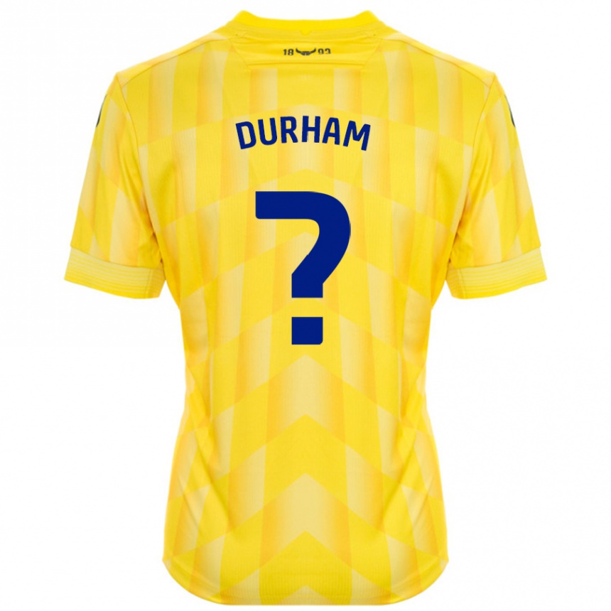 נשים כדורגל Lucy Durham #0 צָהוֹב ג'רזי ביתית 2024/25