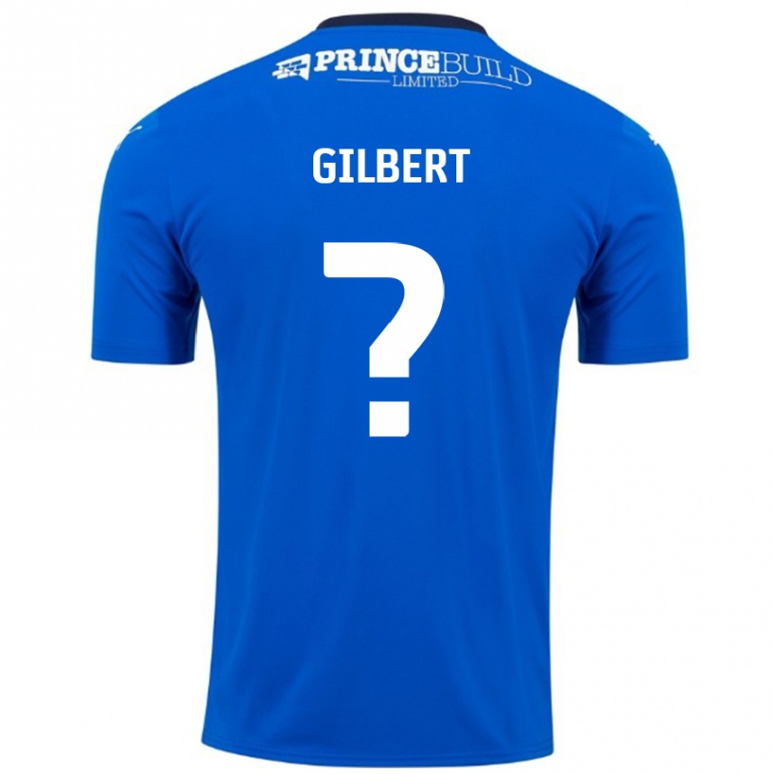 נשים כדורגל Luke Gilbert #0 כחול לבן ג'רזי ביתית 2024/25