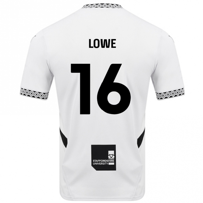 נשים כדורגל Jason Lowe #16 לָבָן ג'רזי ביתית 2024/25