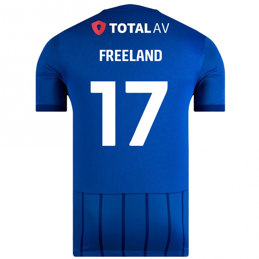 נשים כדורגל Georgie Freeland #17 כְּחוֹל ג'רזי ביתית 2024/25