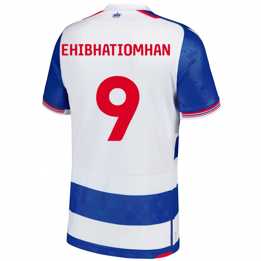נשים כדורגל Kelvin Ehibhatiomhan #9 כחול לבן ג'רזי ביתית 2024/25