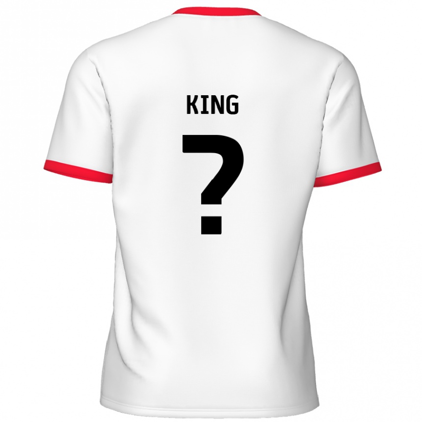 נשים כדורגל Eli King #0 לבן אדום ג'רזי ביתית 2024/25